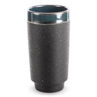 Wazon ceramiczny HANIA 13X13X25 czarny + zielony