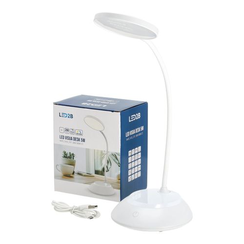 Lampka biurkowa 5W LED BIAŁA Przenośna USB Regulacja Barw Bezprzewodowa na Arena.pl