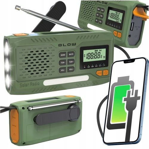 RADIO PRZENOŚNE KUCHENNE SOLARNE DYNAMO BUDOWLANE LATARKA POWERBANK na Arena.pl