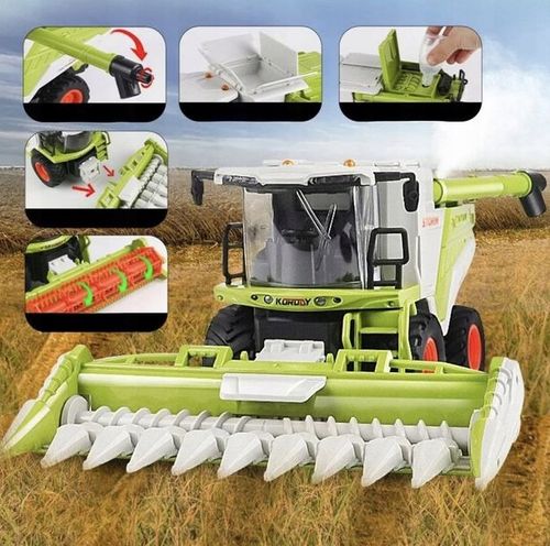 KOMBAJN ZDALNIE STEROWANY 2w1 Z GENERATOREM DYMU POJEMNIK NA ZBOŻE ZABAWKA na Arena.pl