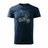 Koszulka motocyklowa z motocyklem na motor Royal Enfield Classic 650 Legend męska granatowa S