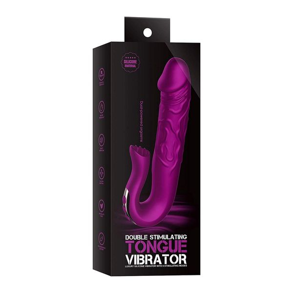 Realistic Tongue Stimulating Dildo Vibrator zdjęcie 14