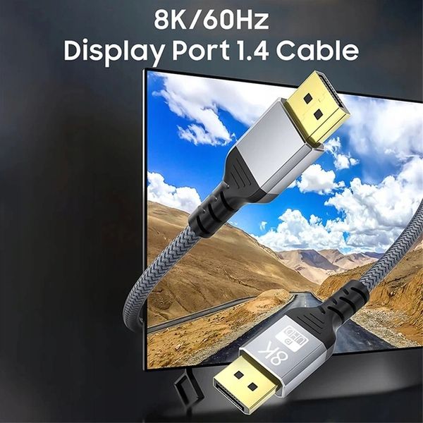 ELINK-W KABEL DISPLAYPORT DISPLAY PORT 1.4 DP-DP 8K@60Hz UHD 32,4Gbps 1,5M zdjęcie 6