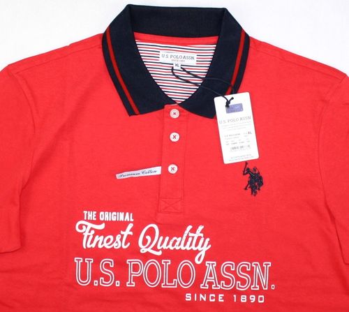 Koszulka męska polo U.S. Polo Assn. Finest Quality czerwona - rozmiar L na Arena.pl