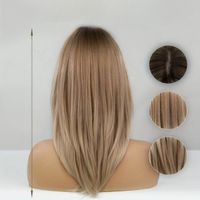 Peruka włosy półdługie syntetyczne jasny blond damska