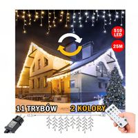 SOPLE LED 510 LAMPKI BIAŁE CIEPŁE 25M ZEWNĘTRZNE IP44l