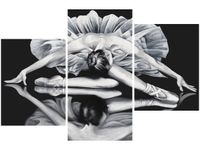 OBRAZ BALLERINA LUSTRZE CZARNO BIAŁY