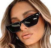 Czarne damskie Przeciwsłoneczne Okulary KOCIE cat retro O72