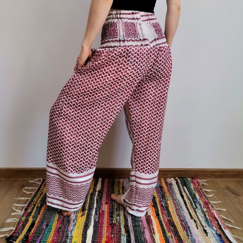 Spodnie Kuloty - Arafaty - Bordowe | Indie na Arena.pl