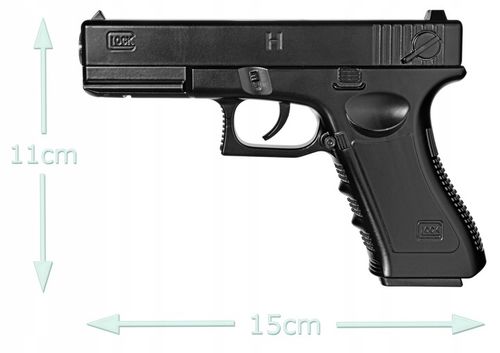 PISTOLET NA KULKI PLASTIKOWE GLOCK C7 METALOWY CZARNY GRATIS 500 KULEK na Arena.pl