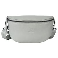 Średnia saszetka skórzana typu nerka wielofunkcyjna beżowa