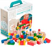 Polskie Klocki Magnetyczne Drewniane KOOGLO, MEGA kolor 100 szt