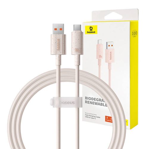 Kabel szybko ładujący Baseus USB do USB-C Habitat Series 100W, 1m (różowy) na Arena.pl
