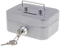 KASETKA NA PIENIĄDZE METAL 8,5 X 11,5 CM SREBRNY KEYS