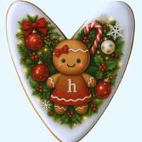 CIASTKO LUKROWANE DZIEWCZYNKA SERCE ROZ.M BOŻE NARODZENIE RĘCZNIE ROBIONE