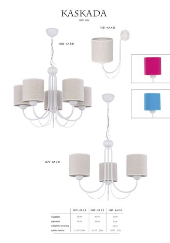 Kinkiet KASKADA 1481 Jupiter na Arena.pl