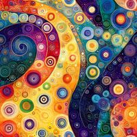 abstrakcja- jersey wiskozowy 210g