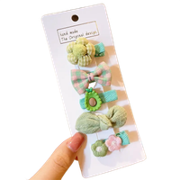 Zestaw Spinek  do włosów Dziewczęcy Zielone 5 Sztuk typ XXXV