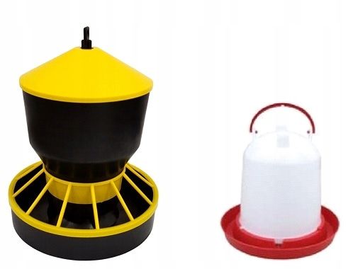 Zestaw dla drobiu kur Poidło 3L + Karmidło 6kg karmnik na Arena.pl