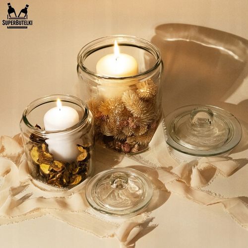 SZKLANY POJEMNIK KUCHENNY 2L SŁOIK NA HERBATĘ KAWĘ ORZECHY CIASTKA na Arena.pl