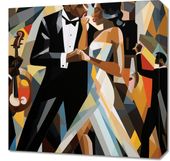 Obraz 50x50cm Jazzowa Wieczorna Harmonia
