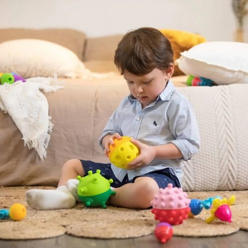 Lalaboom kulko klocki sensoryczne 3 Odkrywcze Kule zabawka rozwojowa NOWA na Arena.pl