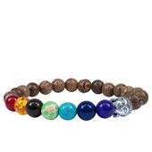 Bransoletka Siedem Czakr – drewno Wenge i Budda