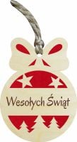 BOMBKA WESOŁYCH ŚWIĄT na choinkę z filcem MEGA