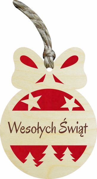 BOMBKA WESOŁYCH ŚWIĄT na choinkę z filcem MEGA zdjęcie 1