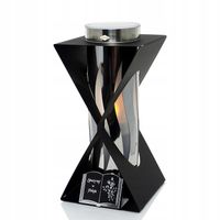 Znicz solarny SOLAR METAL X SPOCZYWAJ W POKOJU czarno-srebrny