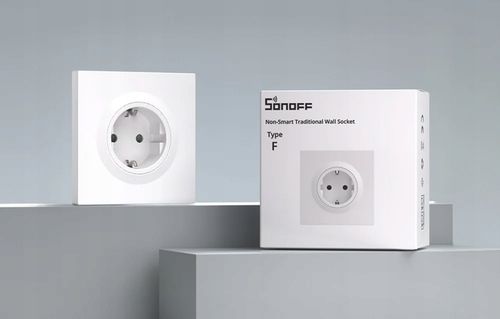 Sonoff WS01STPF-E Gniazdko Ścienne Typ F Schuko 16A 4000W PC Białe na Arena.pl