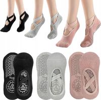 SKARPETKI DO JOGI SKARPETKI DAMSKIE DO TAŃCA DO TAŃCA PILATES x 3 pary