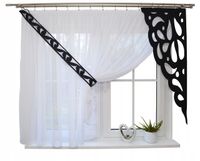 FIRANA NOWOCZESNA 300x150 do salonu sypialni ozdoba AŻUR 5 czerń