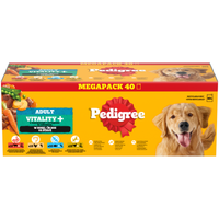 PEDIGREE® Adult Vitality+ z Warzywami w Sosie, 40 x 85 g