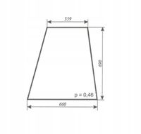 szyba drzwi góra ciągnika URSUS 35-12, 3512 kabina Kunów