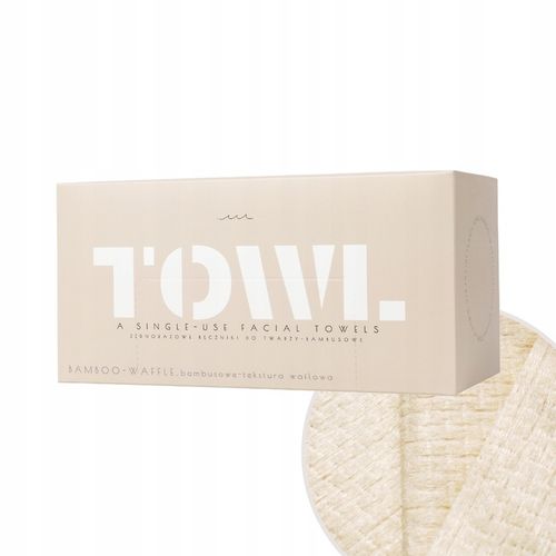 BAMBUSOWE JEDNORAZOWE RĘCZNIKI DO TWARZY 80 szt. - TOWL BAMBOO na Arena.pl