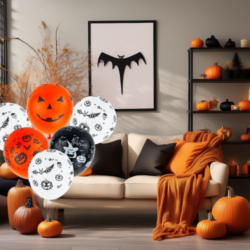 Balony Lateksowe,, Mix Wzorów, Z Motywem Halloween, Z Dyniami, Zestaw 6Szt. na Arena.pl