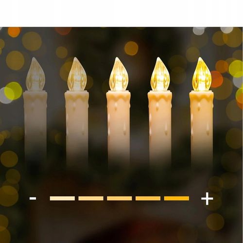 LAMPKI CHOINKOWE ŚWIECE ŚWIECZKI LED 40SZT WEWNĄTRZ/ZEWNĄTRZ - PILOT TIMER na Arena.pl