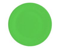 Talerzyki papierowe zielone jednokolorowe, 18 cm 6 szt.
