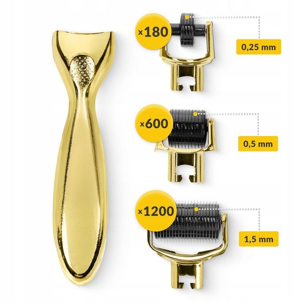 ROLLER DO MEZOTERAPII MIKROIGŁOWEJ DERMA WYMIENNE KOŃCÓWKI FACE ROLLER 3w1 zdjęcie 2