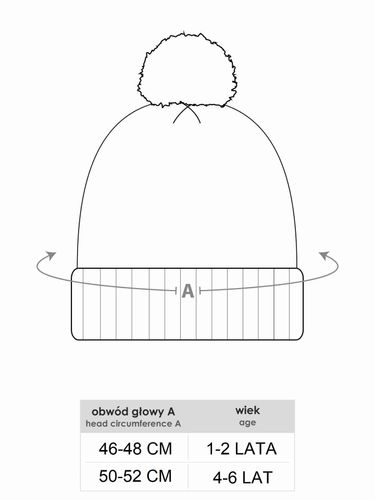 Czapka zimowa dziewczęca z pomponem COOL 50-52 YOCLUB na Arena.pl