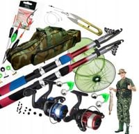 ZESTAW WEDKARSKI DLA POCZATKUJACYCH WEDKA SPLAWIKOWA KOLOWROTEK TORBA