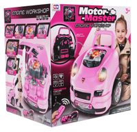 Różowe Autko Z Silnikiem Do Naprawy Dla Dzieci 3+ Narzędzia + Interaktywny