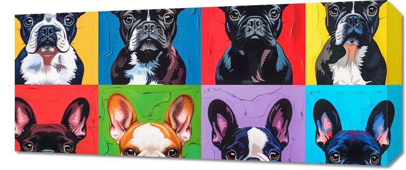 Obraz 70x30cm Buldogi Francuskie zdjęcie 1