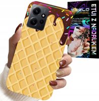 ETUI DO XIAOMI NOTE 12 4G - Z MOTYWEM WAFLA Z POLEWĄ CZEKOLADOWĄ