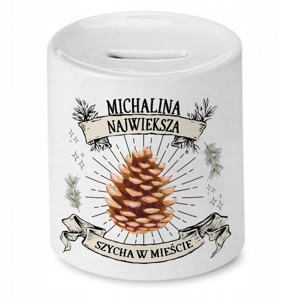 Skarbonka Dla Michaliny Na Urodziny Prezent Z Nadrukiem Ze Zdjęciem zdjęcie 1