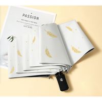 parasol umbrella automat listki złote par08b