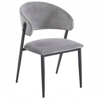 nowoczesne krzesło tapicerowane szare welur riviera 91 loft do salonu