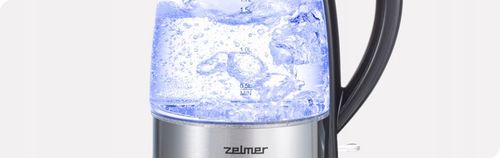 CZAJNIK BEZPRZEWODOWY SZKLANY ZELMER ZCK8011 PODŚWIETLENIE 1,7L Dioda LED na Arena.pl