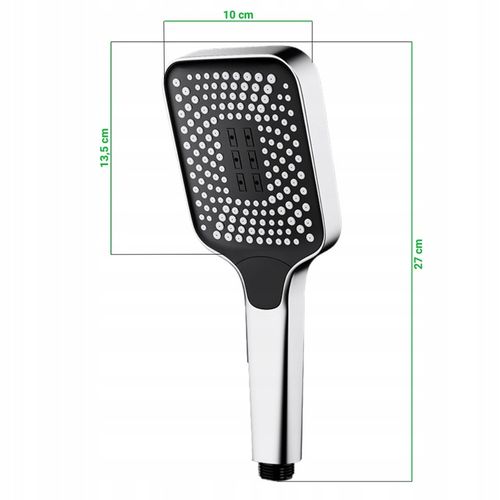 Słuchawka prysznicowa natryskowa 3 funkcje ekologiczna ANTICALC chrom na Arena.pl